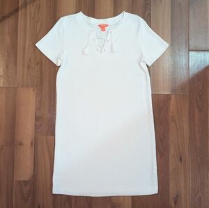 Joe Fresh White Lace-Up Mini Dress